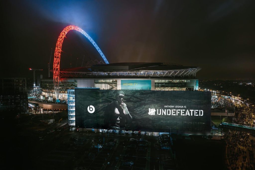 Large-scale sports signage and branding delivered as part of sports marketing project